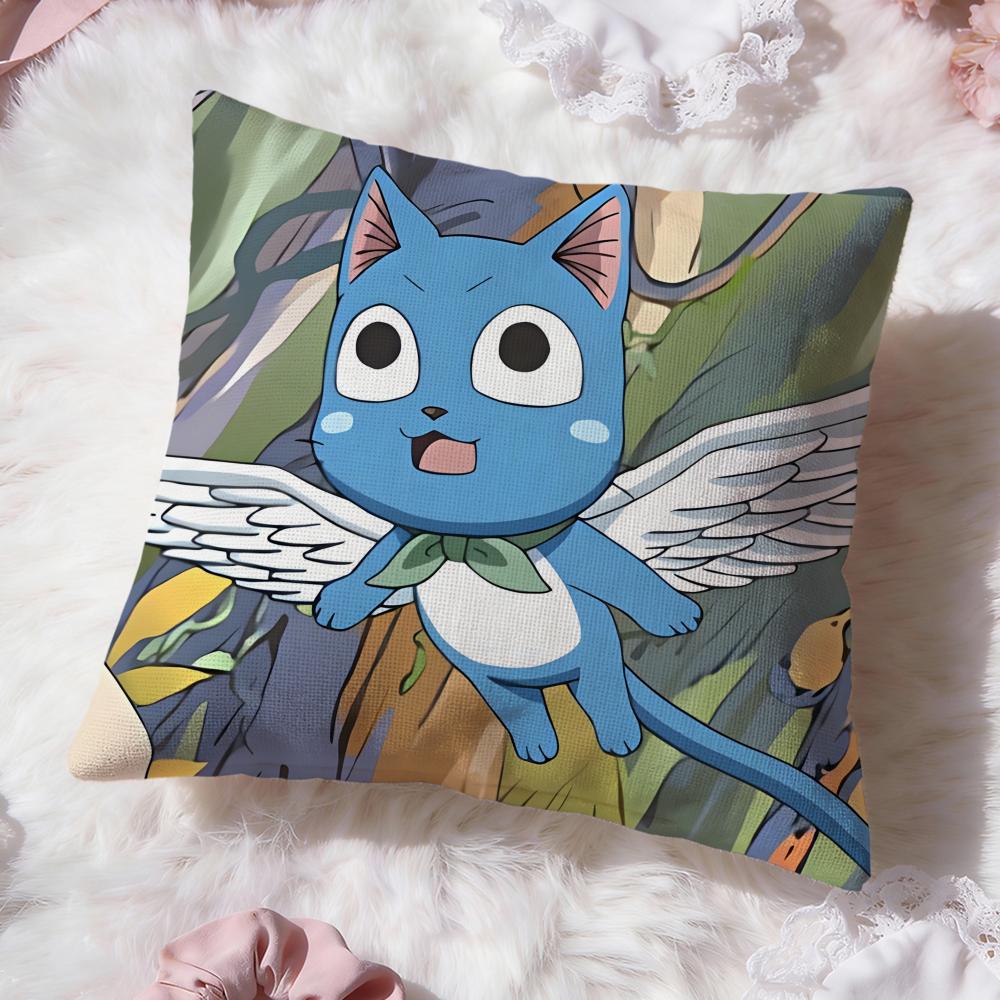 f-FAIRY TAIL anime Cushion Cover Premium Comfort Reversible Pillow Cove -Two in One Design for Any Room & Car Interior