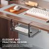 Desk Cord Storage Rack No Drill Under Table Management Tray Metal Office Desk Wire Organizer High Load-Bearing with Clamps