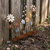 Acrylic 2D Imitation Rusty Garden Pile Retro Garden Plug Creative Ground Stakes  Fence