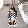 VIKAMA Creative Koi Carpets - Curved Dormitory Bedside Rug for Bedroom - Soft and Slip-resistant Floor Mat for Home Decoration