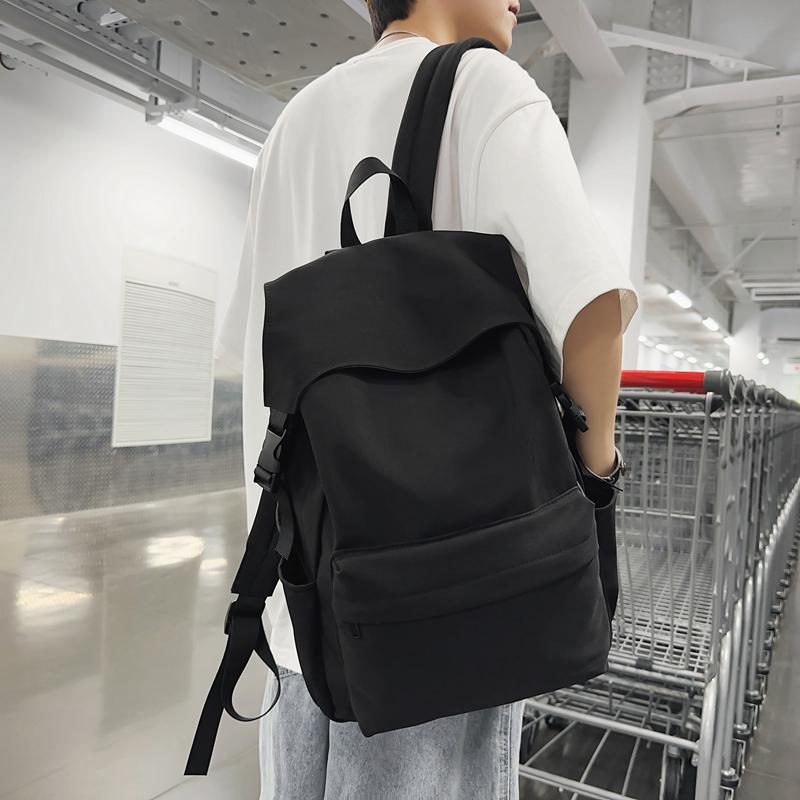 Einfarbig Schultasche College-Stil Männer Leichter wasserdichter Rucksack Frauen Klasse Pendlerrucksack