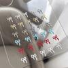 10Pcs Kawaii Bowknot Metal Gold Silver Nail Charms 3D Alloy Bow Tie Jewelry Nail  Decoration Manicure Accessories