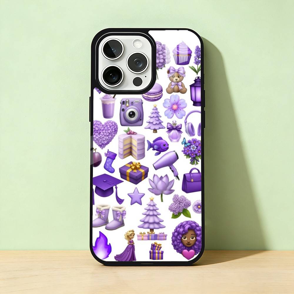 

AAA iphone emoji stickers Phone Case For iPhone 17 16 15 14 13 12 11 Pro Max Plus Silver Matte Black Cover iPhone16plus