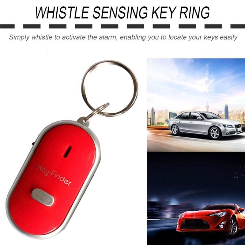 LED Light Key Anti-lost Device Whistle Key Finder Key Finder Keychain