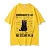 Schrodinger Cat Lovers Funny Meme Tshirt Summer Unisex Women Casual Cotton Vintage Streetwear Unisex Oversized Short Sleeve Tees