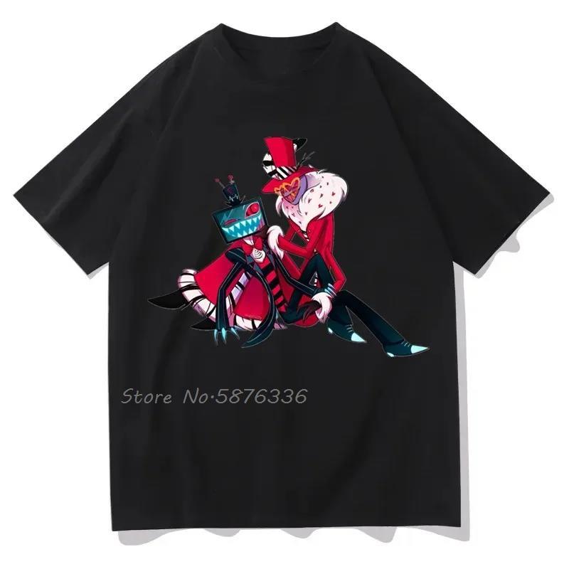 

Hazbin Hotels Alastor Printed Tshirt Summer Oversized Graphic Tees Cotton Casual T Shirt Men Streetwear Fashion Oneck Tshirt S