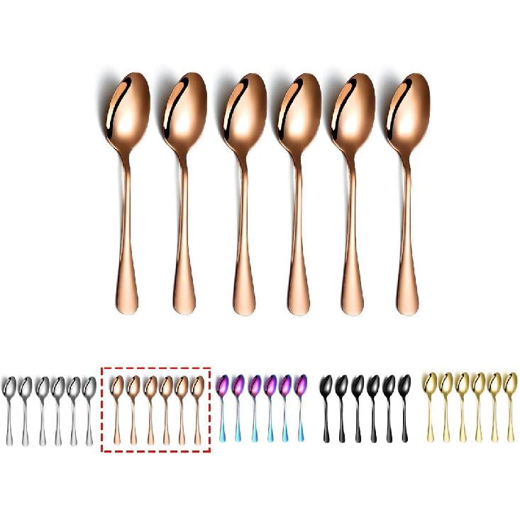Kyraton 5.5" Mini Coffee Spoons - Stainless Steel, Set of 6 for Parties & Weddings