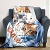 Cute Kitten Print Home Customized Your Name Blanket Soft Cozy And Lightweight Perfect For Picnics Sofa Relaxing Bedding And Also A Thoughtful Gift For