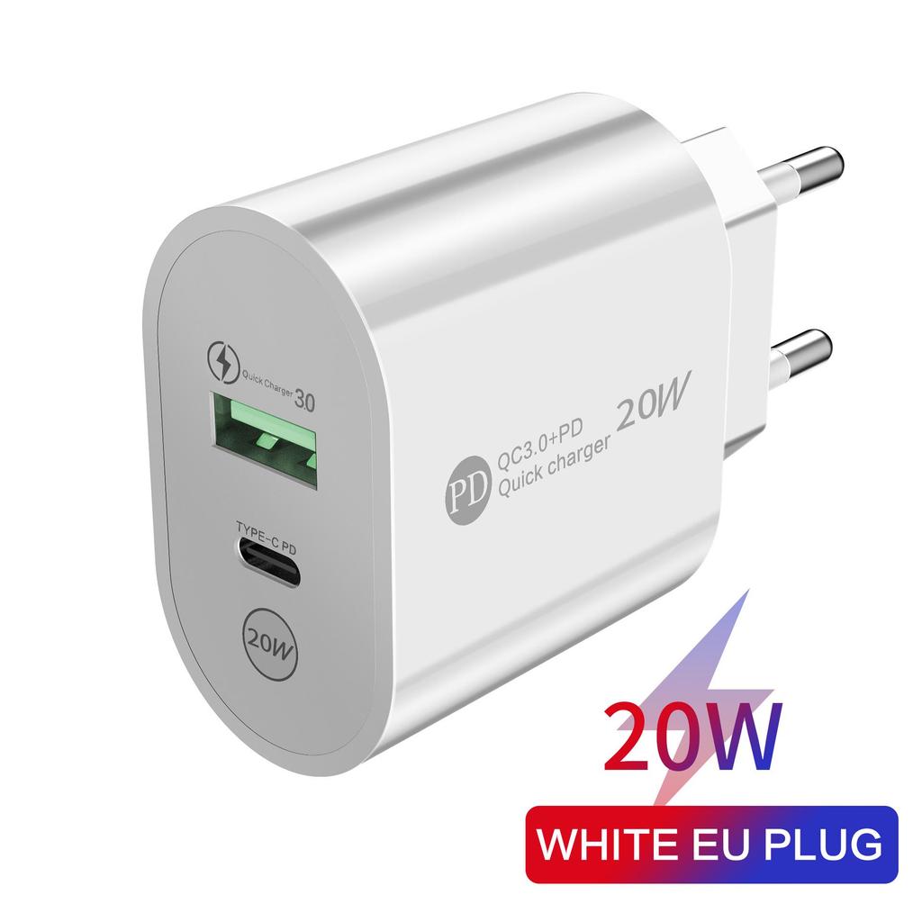 12W PD Fast Charger 2.4A EU/US Plug Type-C Adapter
