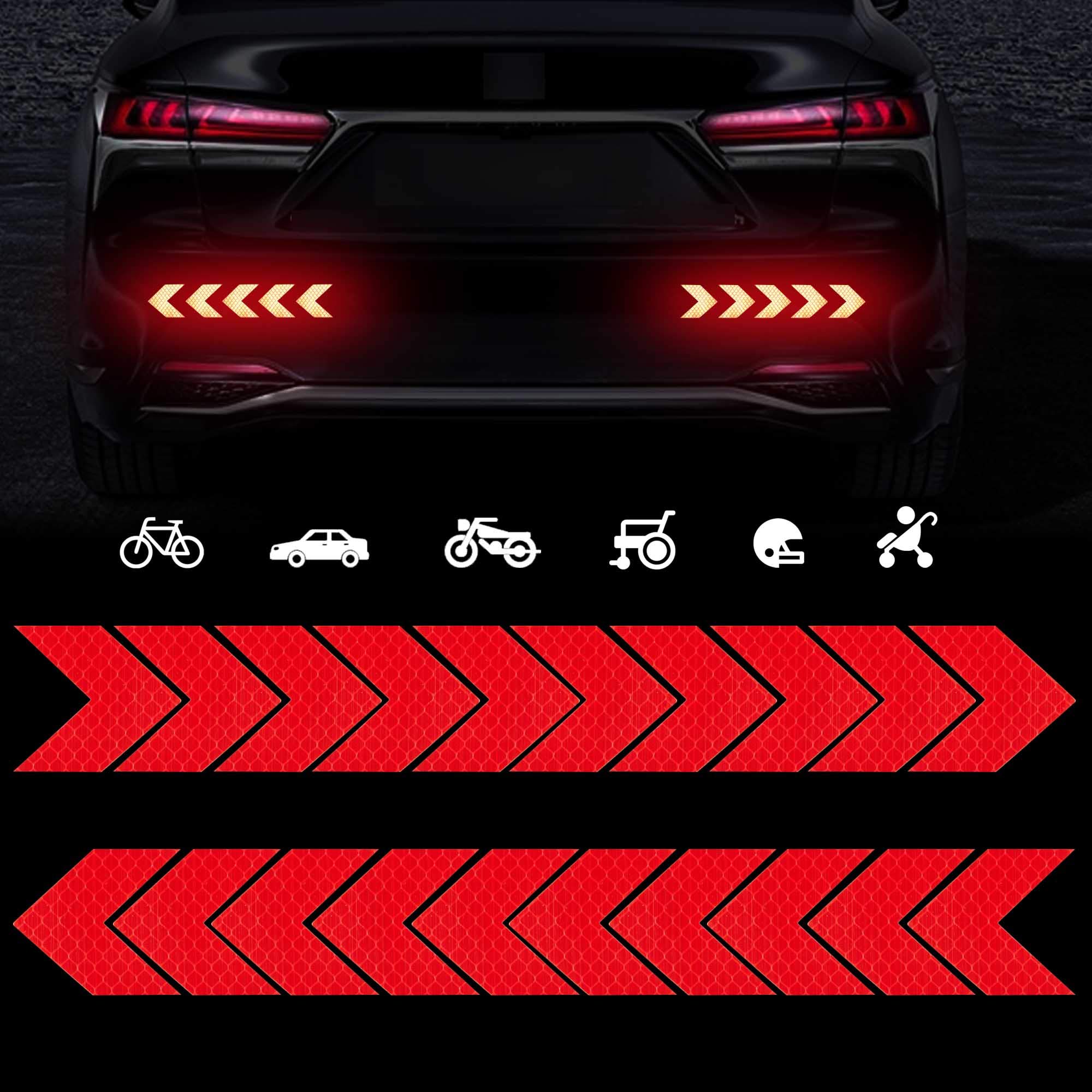 

TOMALL 20 Strong Reflective Arrow Decal for Car High Brightness Night Visibility Diamond Grade красный