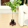 1pc Elegant Wooden Plant Stand with Ornate Base - Versatile Indoor/Outdoor Decorative Vase Holder, Ideal for Home and Garden Dis