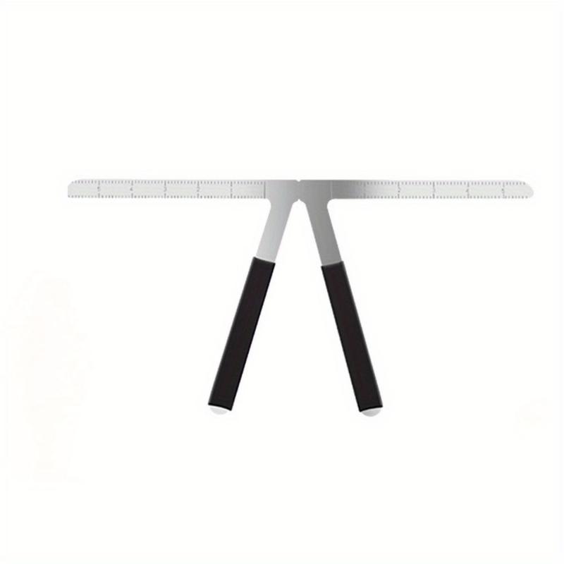 1pc Stainless Steel 3-Point Eyebrow Positioning Ruler, Golden Ratio Caliper, Microblading Grooming Stencil,Eyebrow Measuring Tool, DIY Brow Shaping