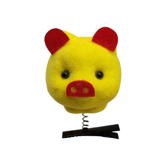 

1/2/5Pcs Girl Hairpin Spring Design Wealth Pig Decor Hair Pin Bright Color New Year Hair Clip 1pc