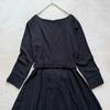 Used New Formal Dress Black Large Size LL 42 Ribbon Belt Long Length Ceremony Formal Black