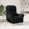 Armchair Black Soft Sherpa Fabric