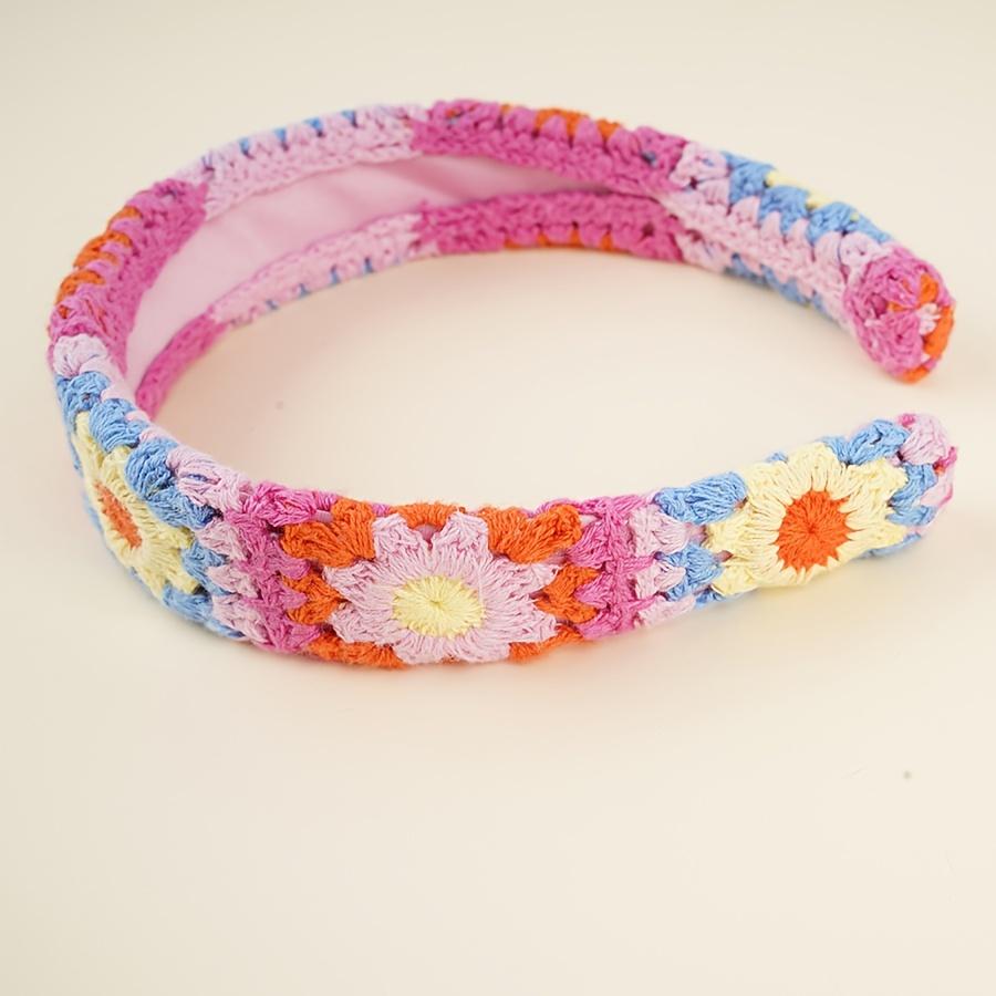 Boho-Chic Floral Knit Headband for Women - Cute & Stylish Hair Accessory, Perfect for Casual Attire