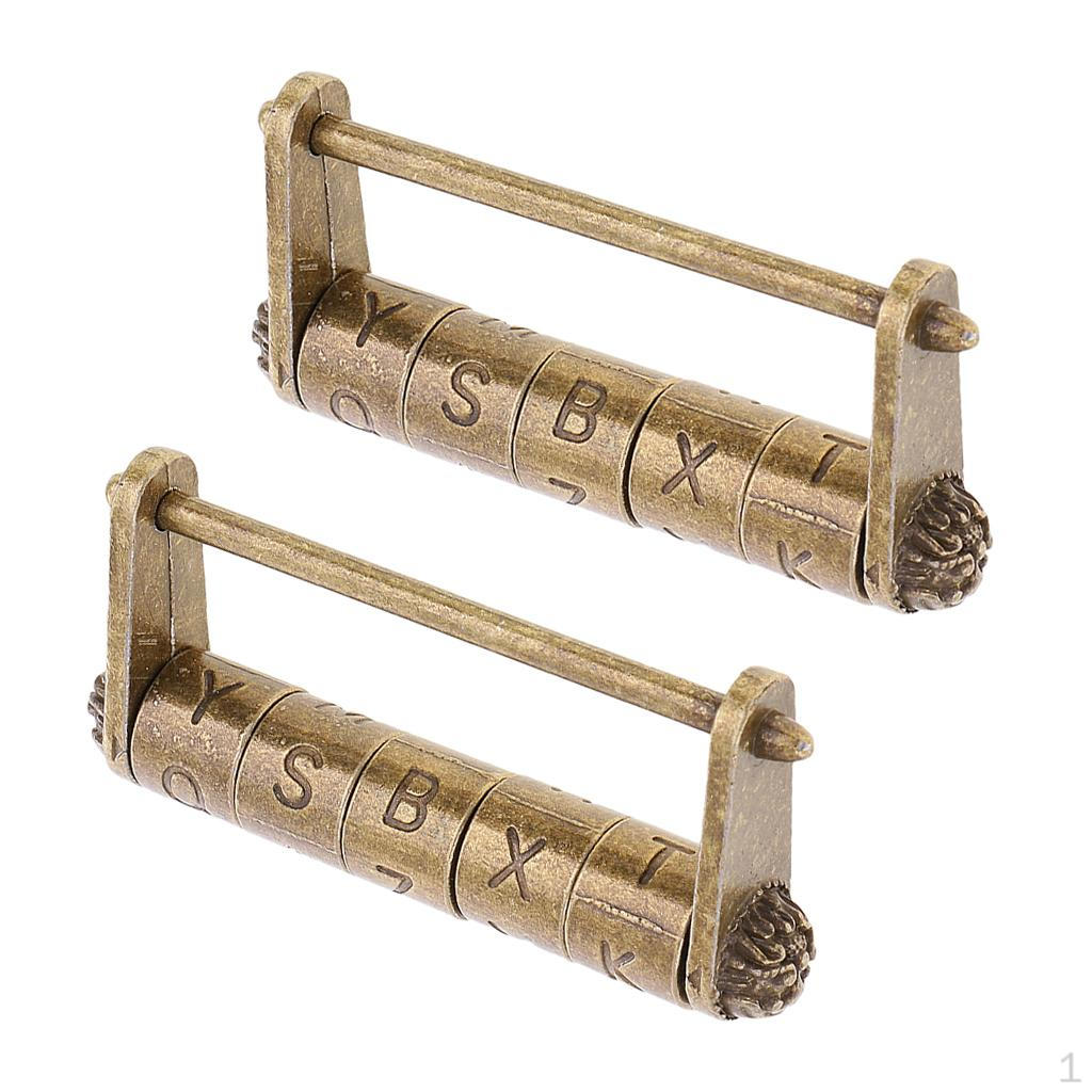 Password Padlock Jewelry Lock Furniture Hardware 2PCS