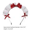 Lovely Sweet Hairband Anime Maid Cosplay Headband Lolita Ruffled Lace Headwear Handmade Satin Bowknot Hair Accessory