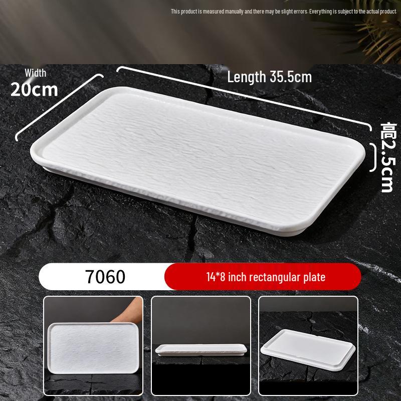 Melamine Faux Porcelain Plates for Hot Pot, Sushi, BBQ & Dessert