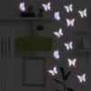Night Glow Pink Gradient Butterfly Wall Decal  Self-adhesive and Removable, Water-resistant  for Bedroom Wall Decoration