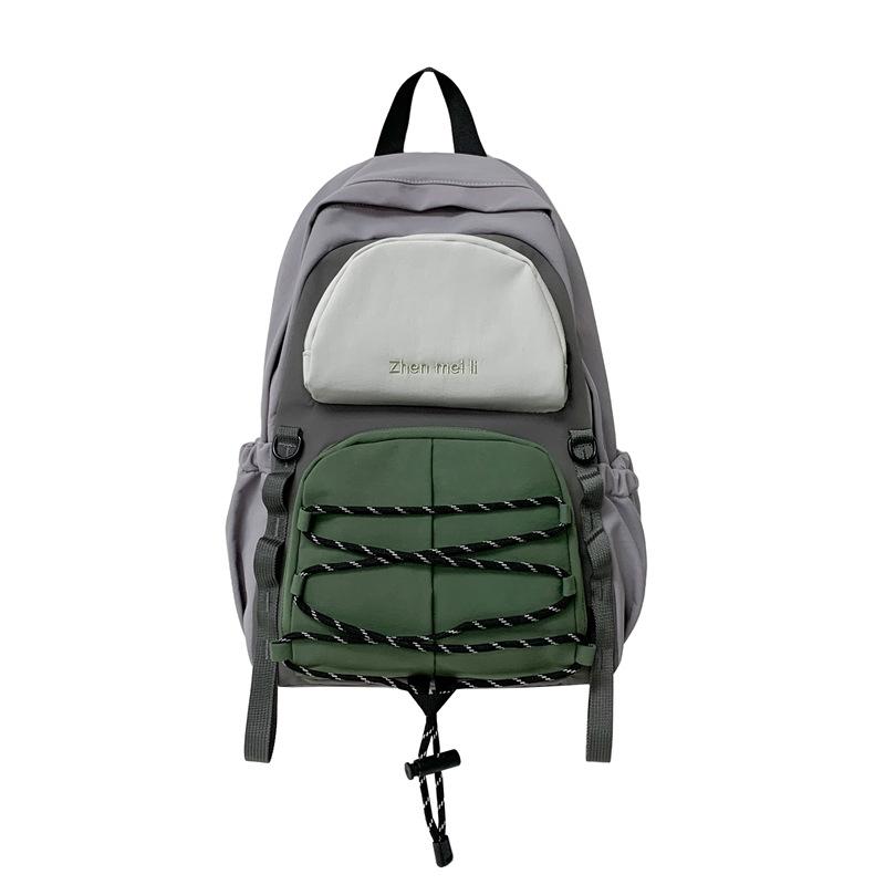 Schoolbag new outdoor light casual contrasting backpack large capacity simple leisure sports female student travel mountaineering bag