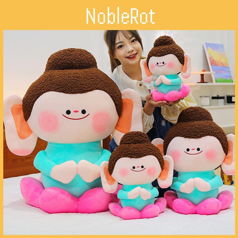 Lotus Buddha Cute Plush Doll Backpack Soft Crystal Fur Stuffed Animal Gift For Kids