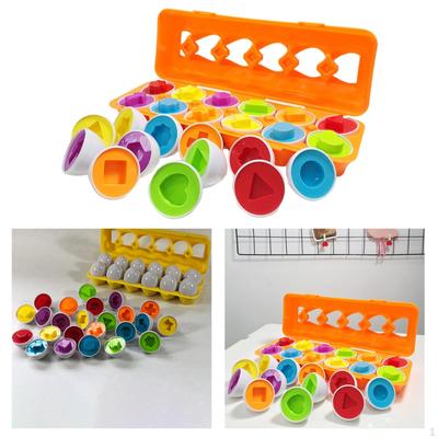 Matching Egg Toy Shape Sorting & Color Recognition Learning Educational Sorter for 3 4 5 6 Years
