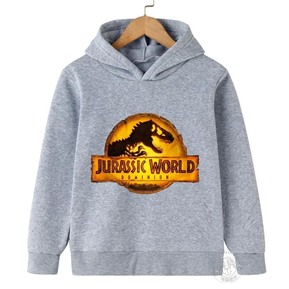 

JURASSIC PARK Kids Hoodie, Dinosaur Drawn Hoodie, Casual Tops for Kids, Long Sleeve Jersey, Autumn Kids Sportswear 100
