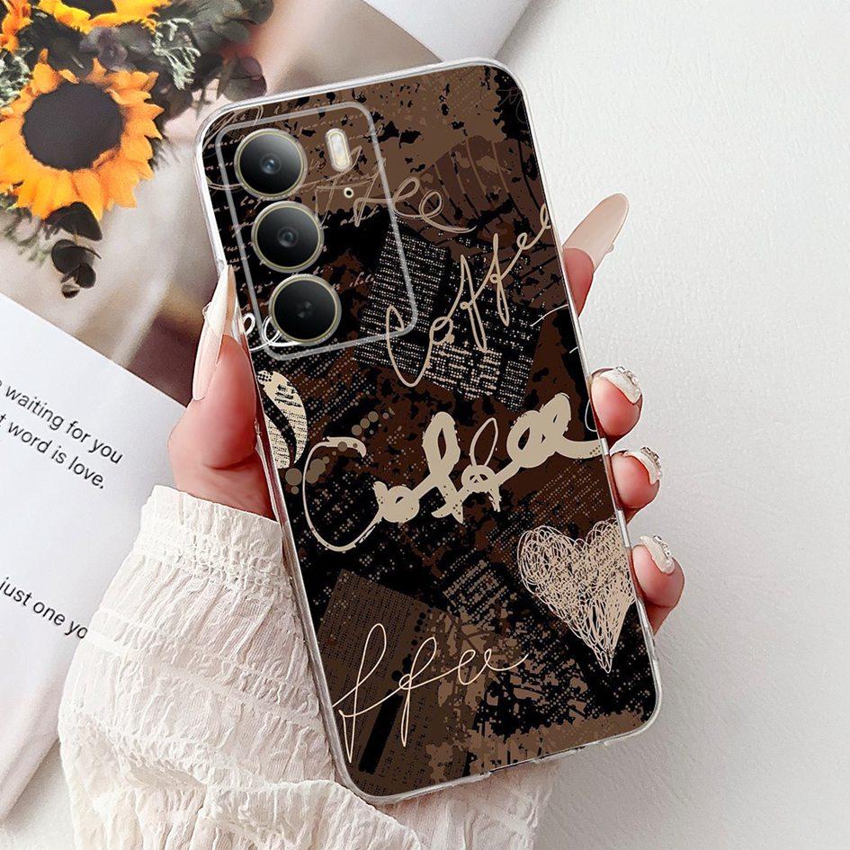 Für Realme C75 Hülle 2024 Niedlicher Löwe Marmor Panda Weiches Silikon Klares TPU Handy Rückseite Schutzhülle Für Realme C75 4G C 75 Coque