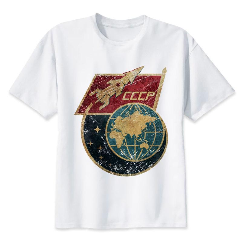 CCCP Russian T Shirt USSR Soviet Union KGB Moscow New Arrival Russia tshirt Fashion t-shirts Custom funny Design