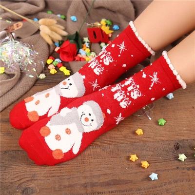 Women's Socks Christmas Style Winter Cotton Warm Socks For Girl Christmas Gift