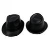 Vintage PU Leather Fedora Hat for Men Women Retro Jazz Trilby Cap British Style Curved Brim Autumn Winter Warm Gangster Hat
