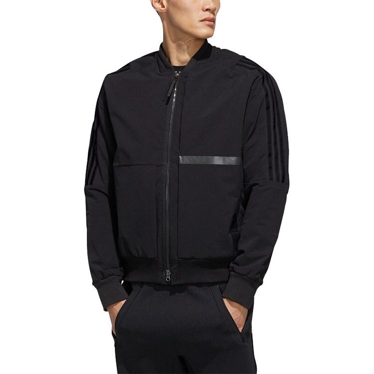 Adidas Padded Logo Fitted Jacket Men Outerwear Black FJ0246
