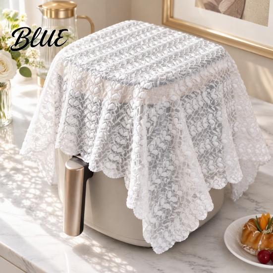 Decorative Embroidery Protector Dustproof Cloth Dust Cover White Lace for Kitchen Small Appliances Air Fryer
