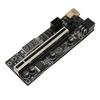 PCIe Riser Adapterkarte 1X auf 16X Dual 6Pin Temperatursensor USB3.0 Stromkabel Mining Riser-Karte für Grafikkartenerweiterung