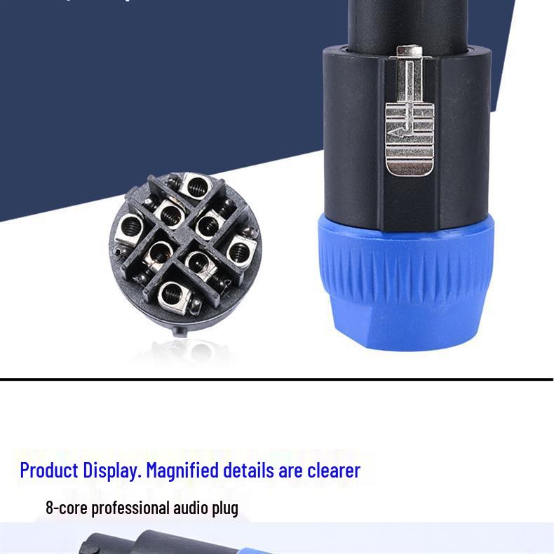 Eight-Core NL8FC Speaker Cable Connector Plug for Professional Audio