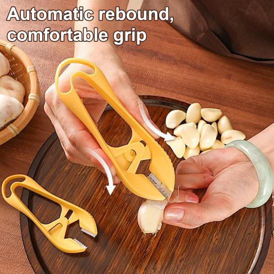 3Pcs Portable Garlic Peeler Ergonomic Garlic Tweezers Manual Garlic Skin Remover Clips Garlic Peeling Tool for Quick Meal Prep Outdoor Cooking
