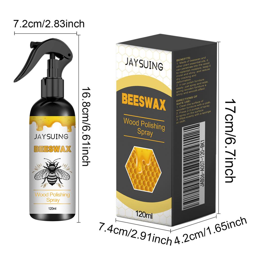 150ml Wood Polish Natural Beeswax Spray For Wood Long Lasting Buffable Waterproof Wax for Regular Hardwood Floors