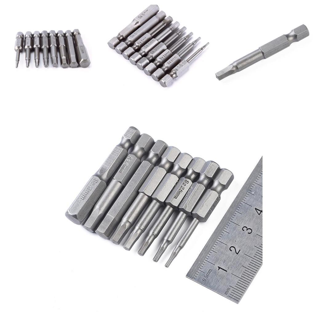 Außergewöhnliches 8-teiliges Sechskant-Lang-Inbusschlüssel-Bit-Set mit Schnellwechsel-Magnet-Schaftdesign