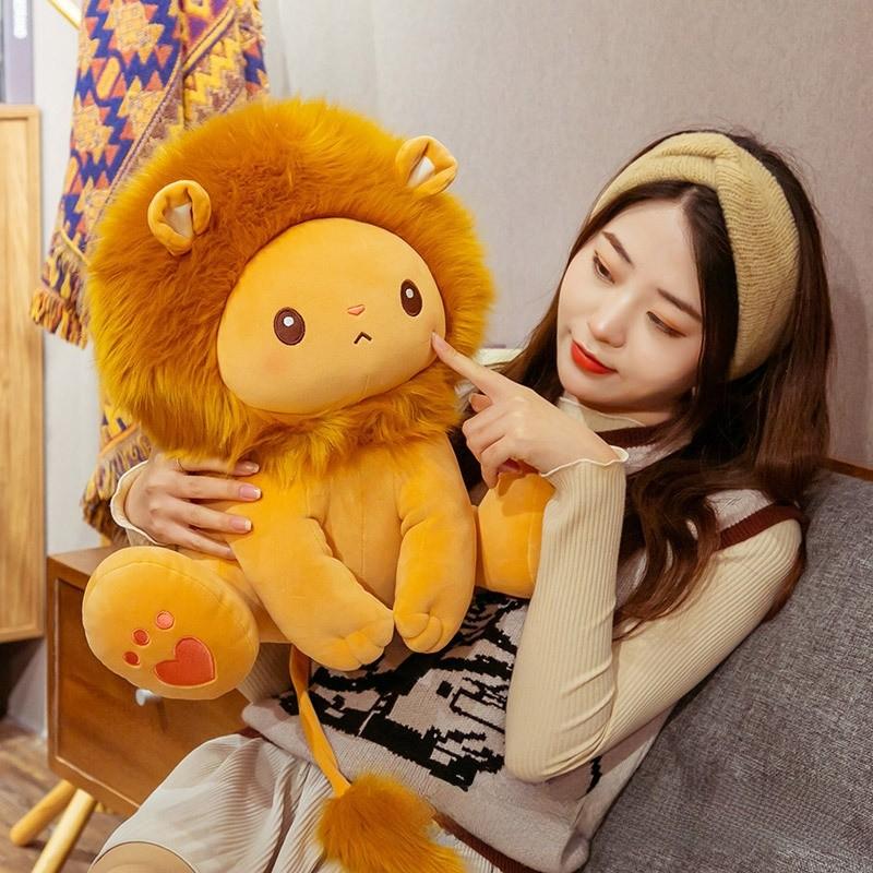 Stuffed Lion Animal Plush Toy With Soft Filling For Jungle Adventure Doll Gifts