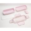 OSK DISH UP LUNCH Two-Tier Lunch Box, Pink [PCW-600S] Dishwasher and Microwave Safe with Dividers
