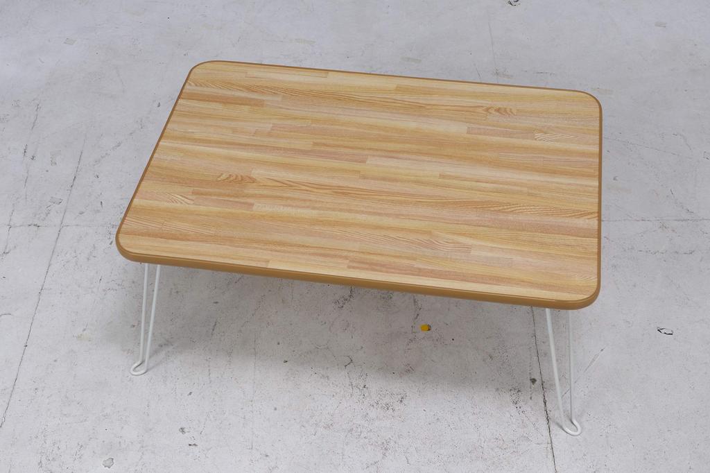 Fuji Boeki Chabudai (low Table), 60cm Wide X 45cm Deep X 32cm High, Natural White, Foldable, 14414