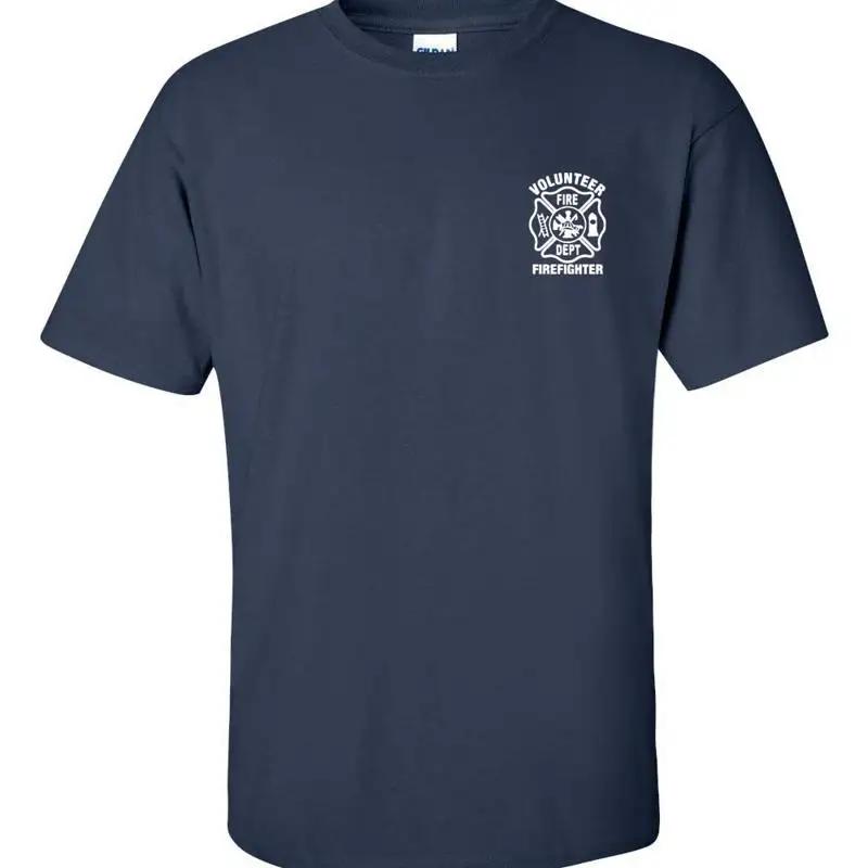 Volunteer Firefighter Fire Fighter Maltese Badge Front Only Unisexs T Shirt 285