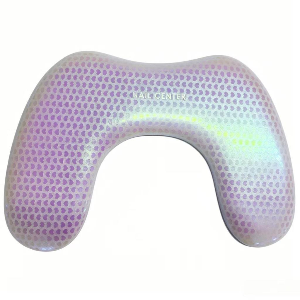 Stain-Resistant U-Shaped PU Leather Nail Art Hand Rest with Reinforced Base, Easy To Clean