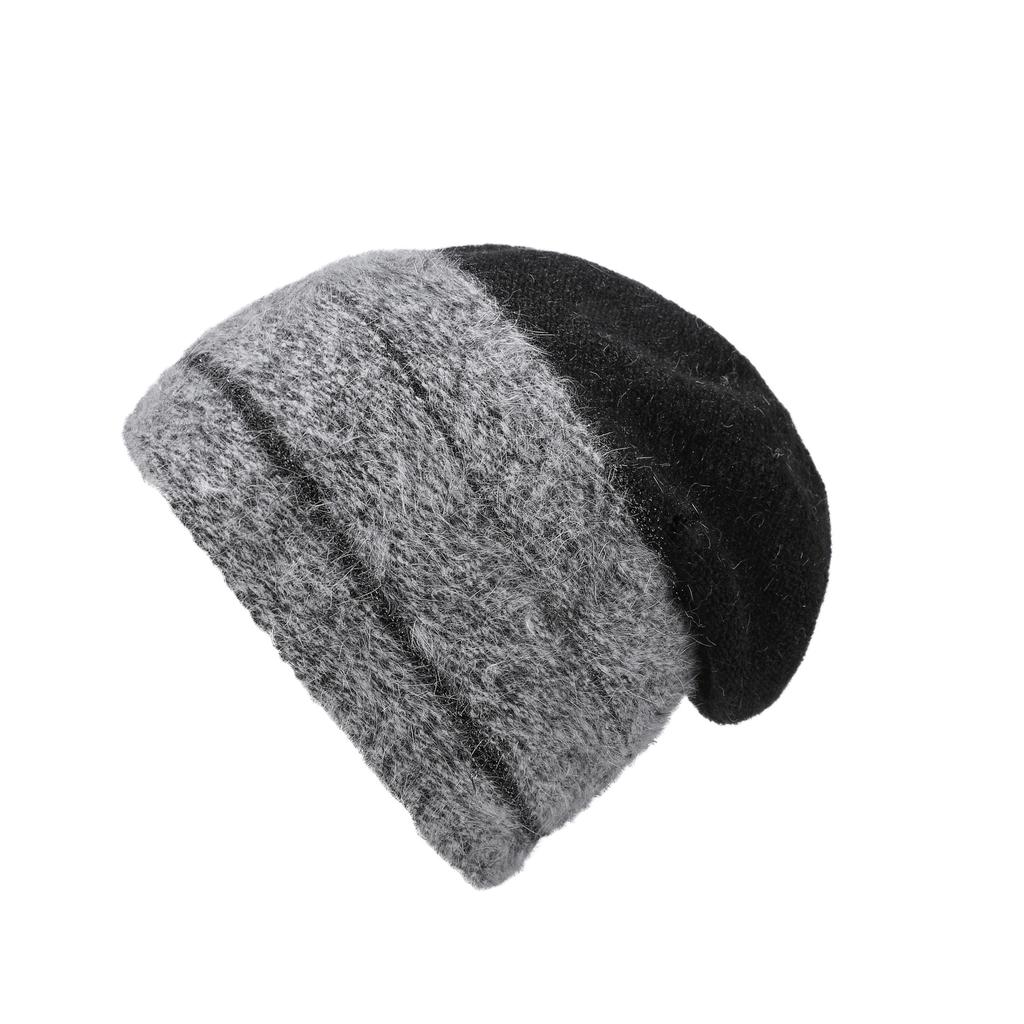 Autumn and Winter Hat Women's Gradual Change of Color Knitted Wool Hat Fashion Versatile Warm Pile Hat
