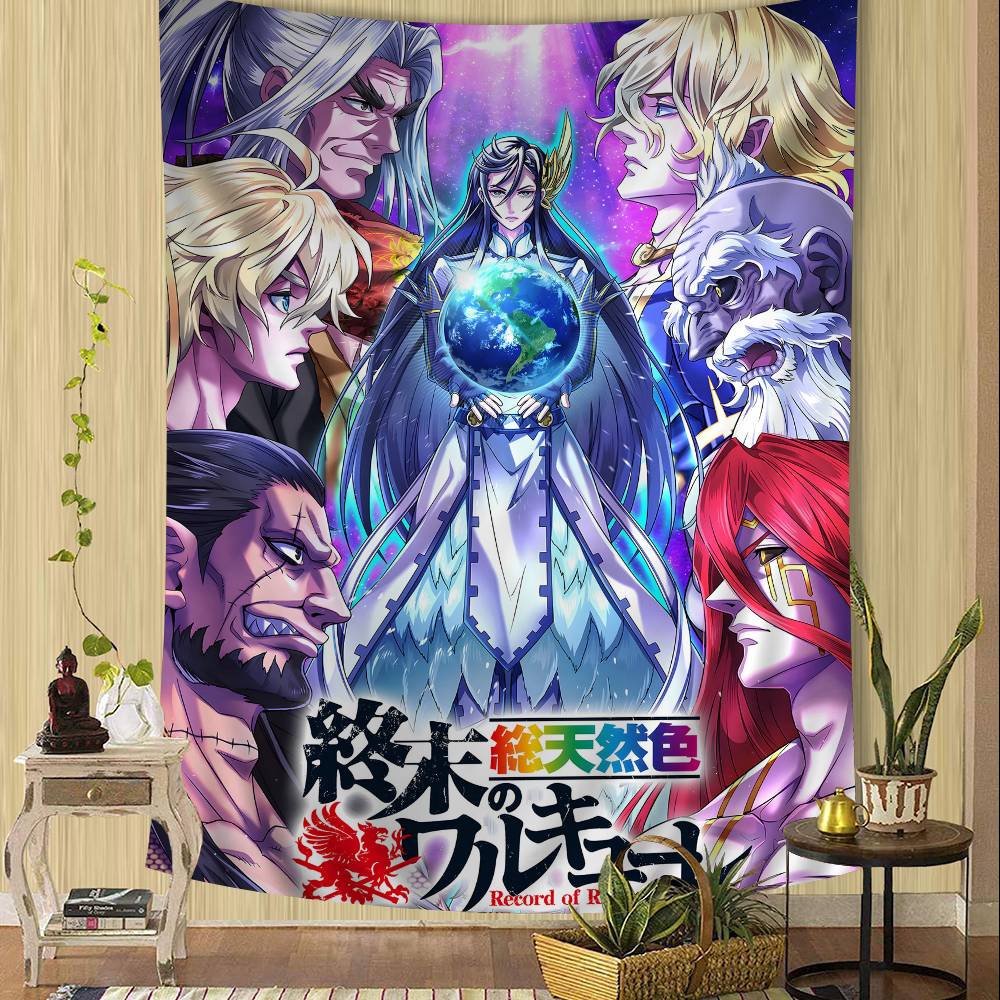Anime Record Of Ragnarok Tapestry Art Printing Japanese Wall Tapestry Anime Wall Hanging Home Decor