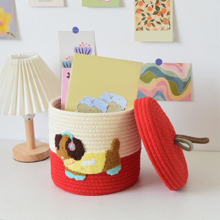 Playful Cartoon Cotton Storage Box Kids Toy Organizers Portable Portable Container For School Supplies Home Decors