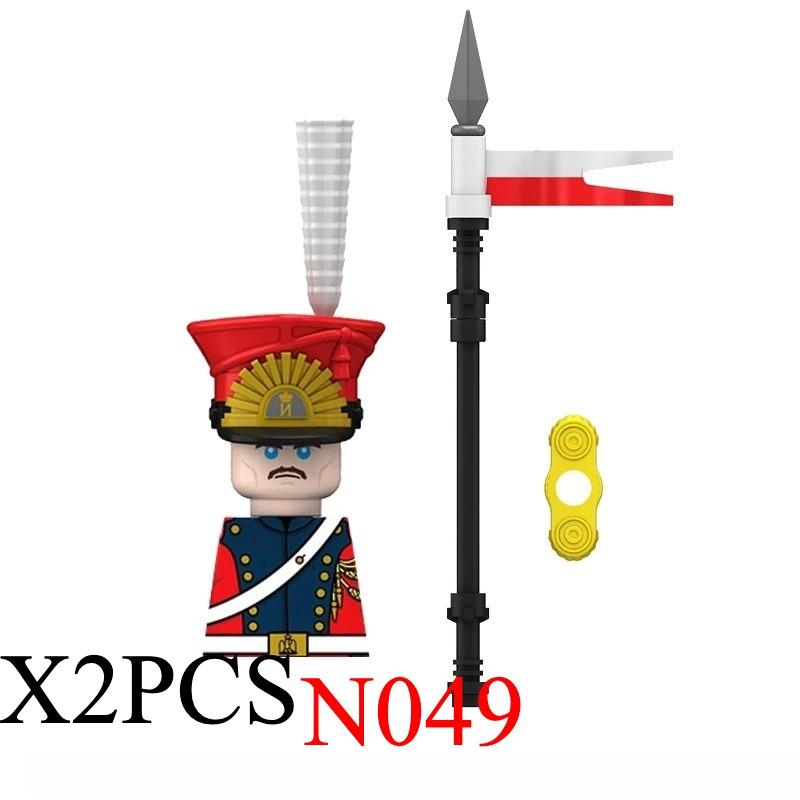 Medieval Napoleonic War Soldiers Figures Military MOC Building Block Knights British French Fusilier Rifles Weapon Kids Toy B08
