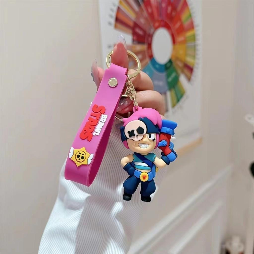 Cute Cartoon Silicone Keychain For Car Keys Brawl Stars Nita Jessie Bea Spikey Paddy
