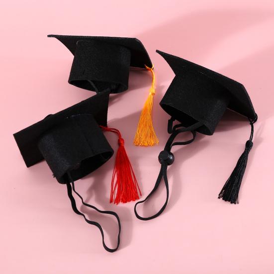 1 sada maturitního obleku pro domácí mazlíčky Rozkošný nastavitelný se střapcem Pet Kočky Psi Cosplay Kloboukový obojek Sada brýlí Příslušenství pro domácí mazlíčky